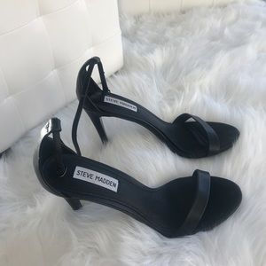 Black Steve Madden Strap Heels